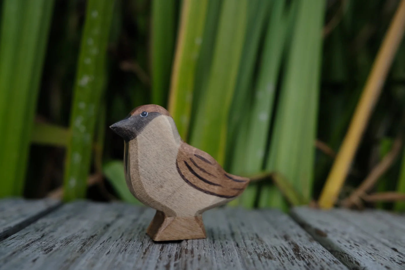 Holzwald Holzfigur Spatz