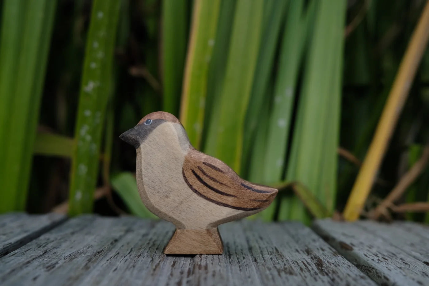 Holzwald Holzfigur Spatz