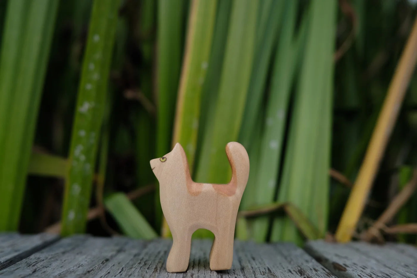 Holzwald Holzfigur Katze Baby