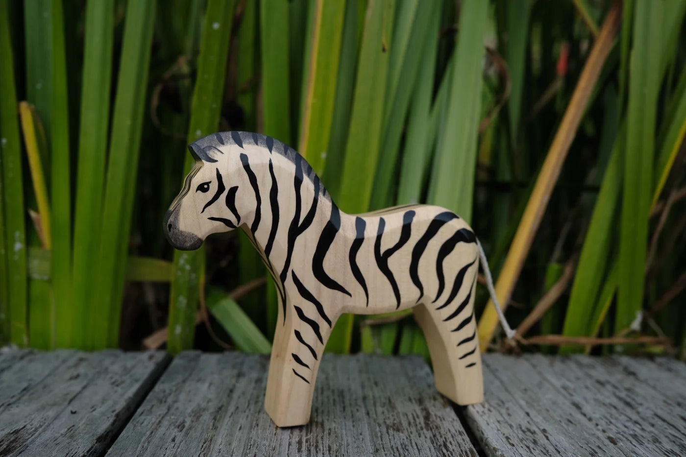 Holzwald Holzfigur Zebra