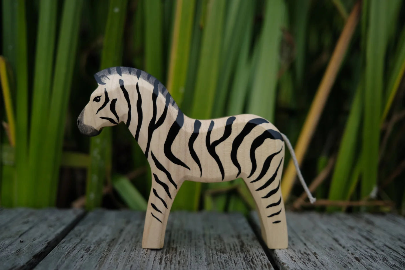 Holzwald Holzfigur Zebra