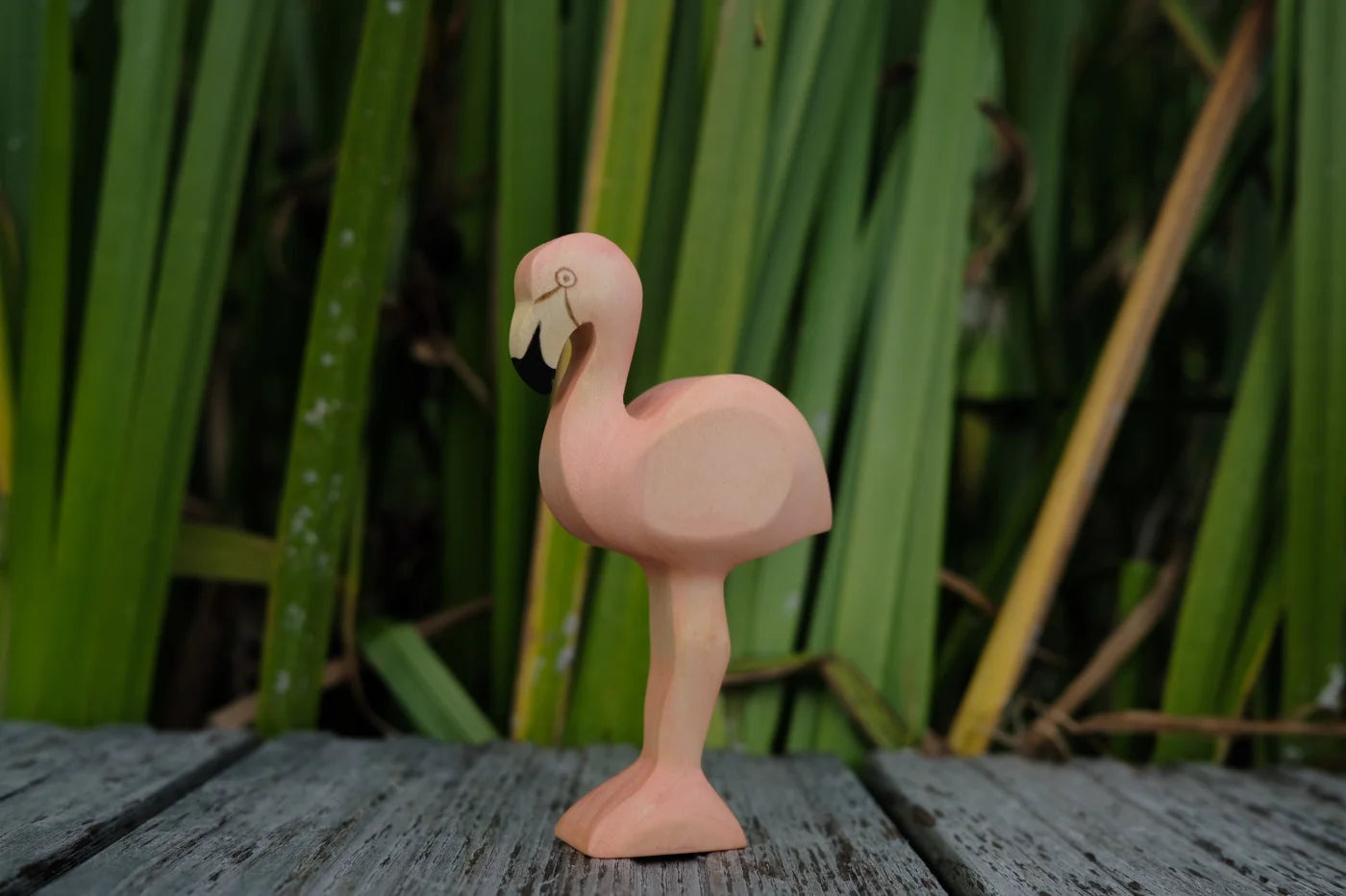 Holzwald Holzfigur Flamingo