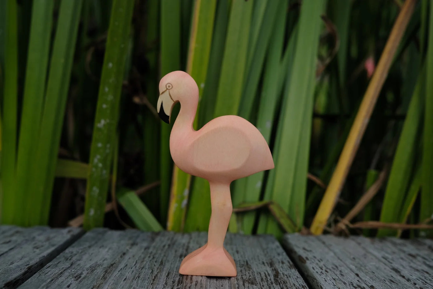 Holzwald Holzfigur Flamingo