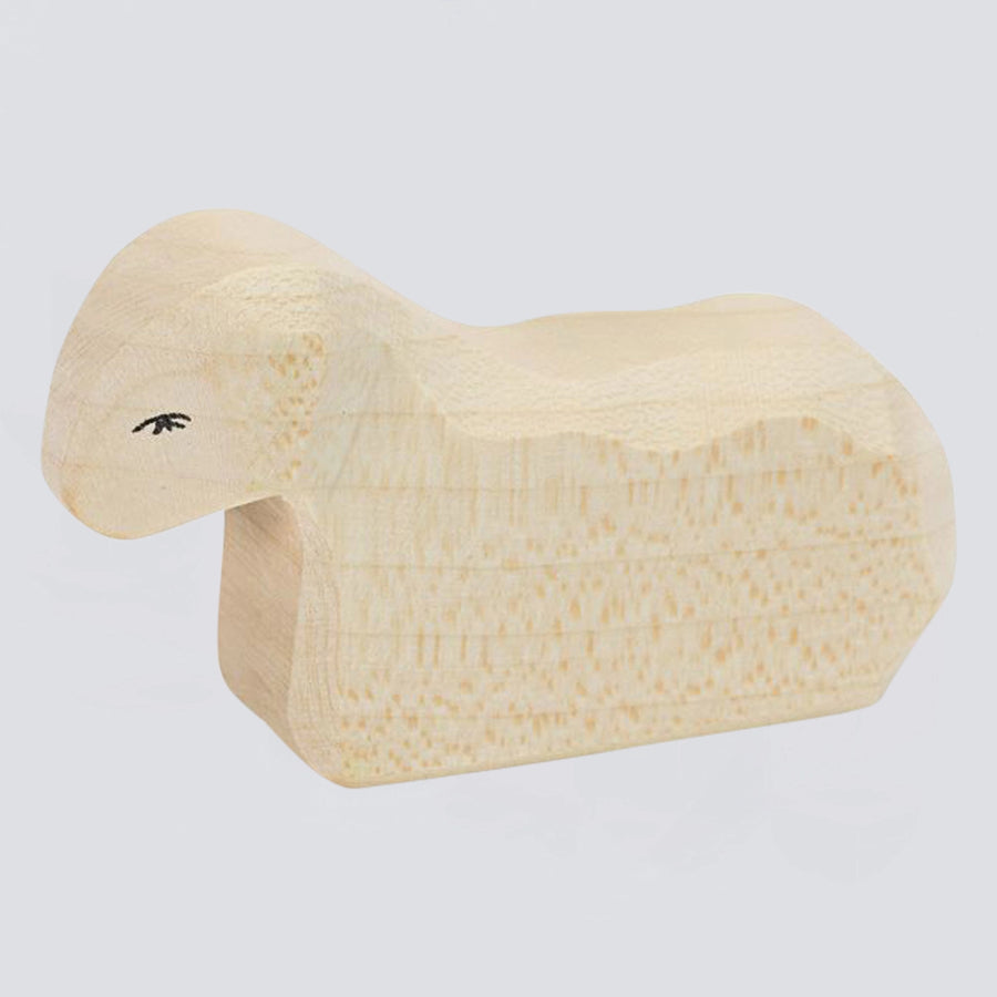 Ostheimer Holzfigur Lamm liegend