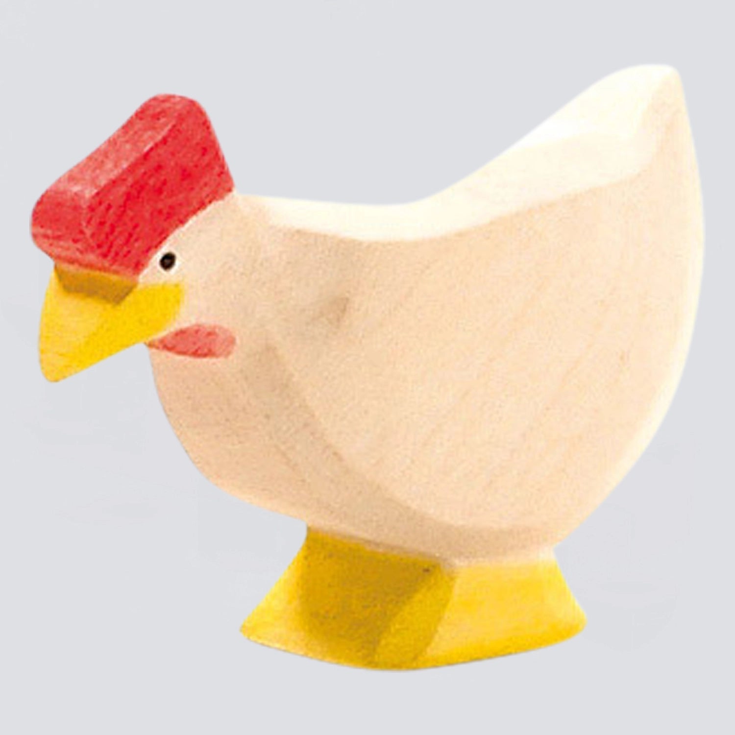 Ostheimer Holzfigur Huhn weiß stehend