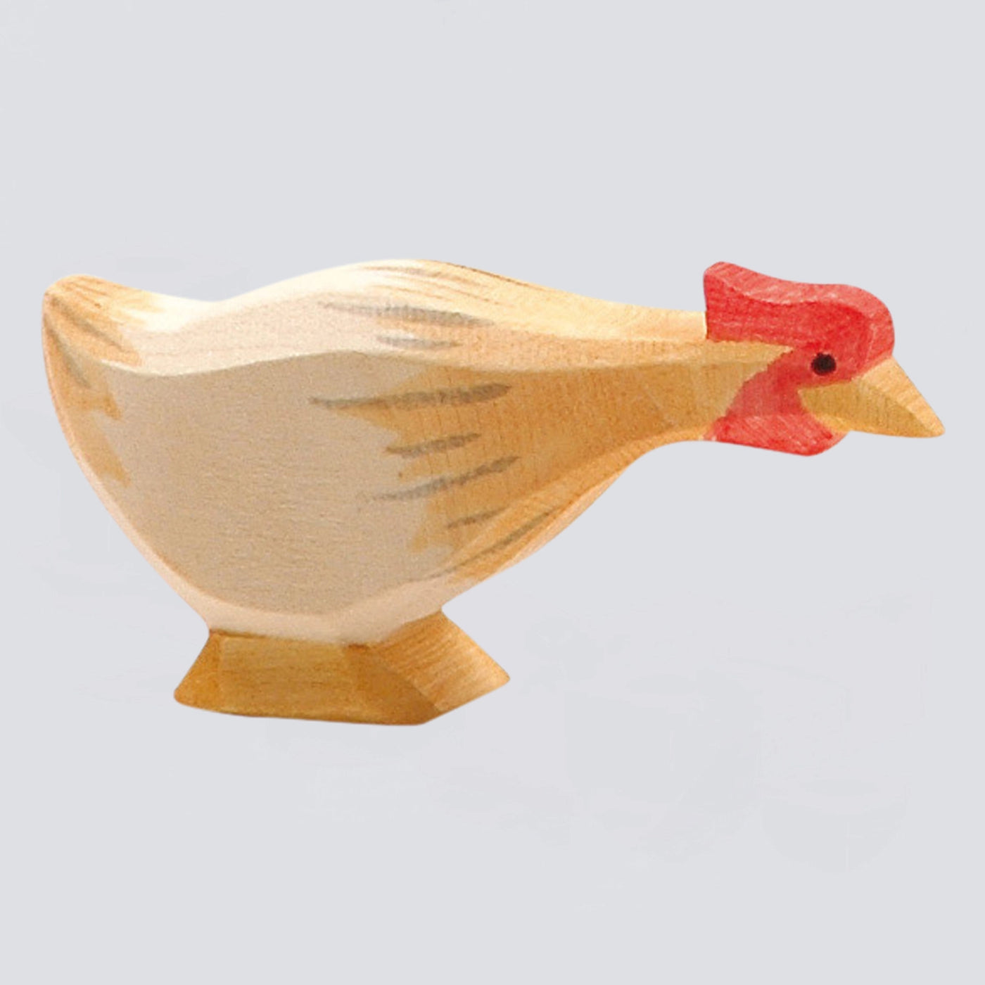 Ostheimer Holzfigur Huhn ocker lang