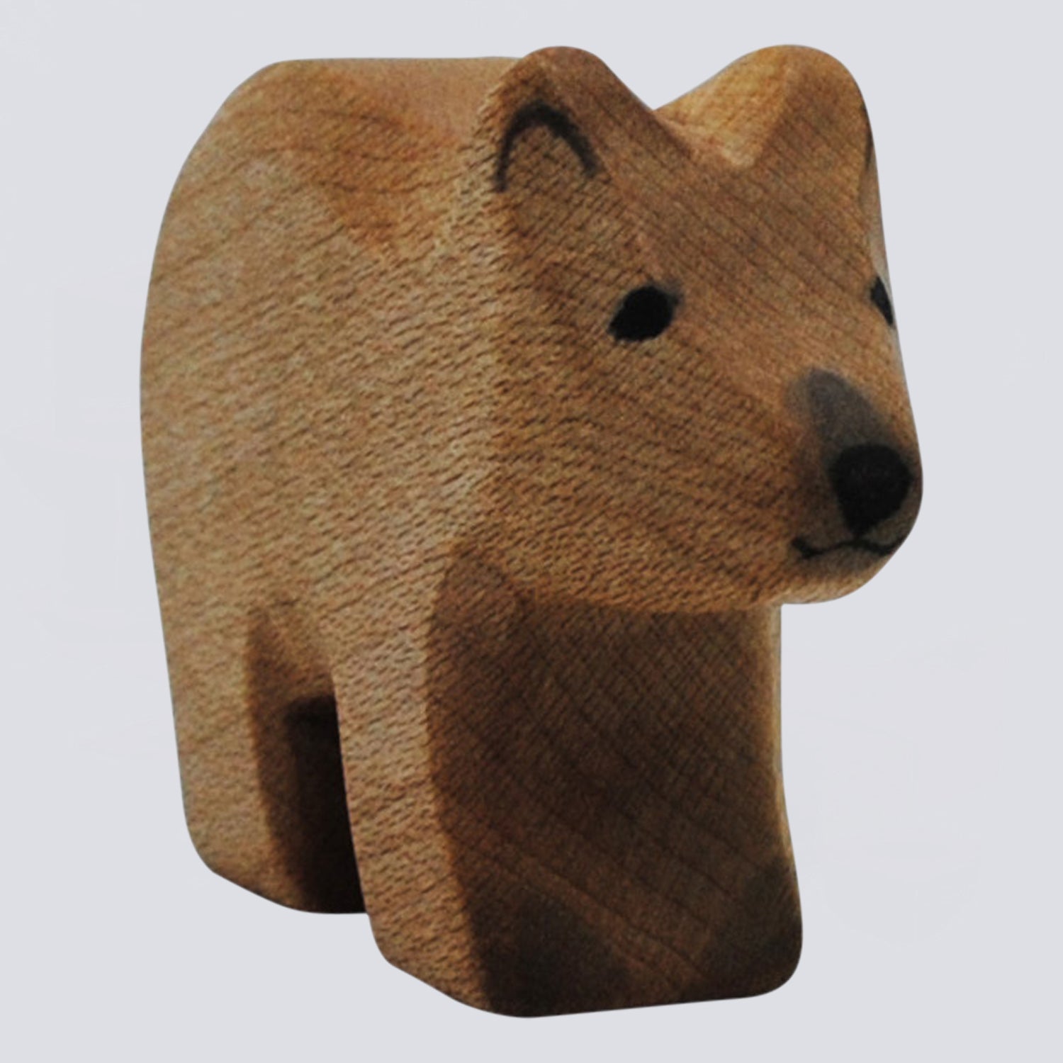 Holzwald Holzfigur Eisbär klein dunkel